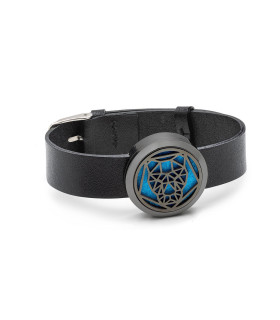 Męska Bransoletka Zapachowa Lew Skórzana | Via Aroma